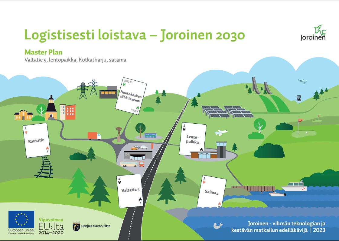 Logistisesti loistava – Joroinen 2030 -kehittämissuunnitelman kansilehti.