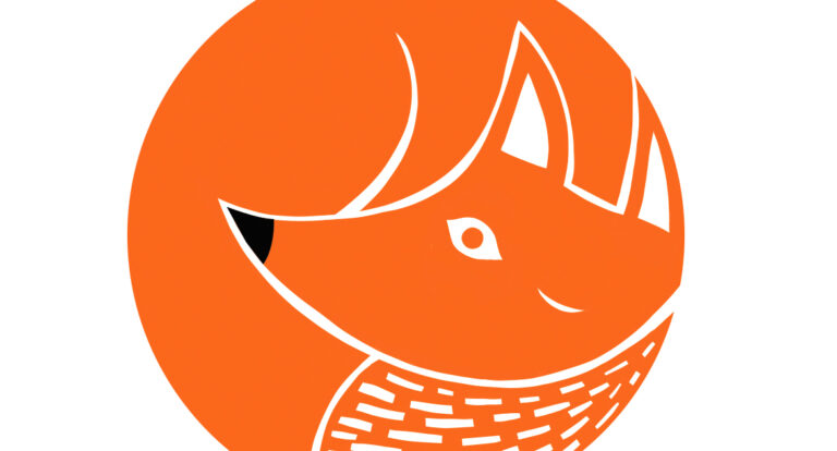 Joroisten kirjaston kettu-logo